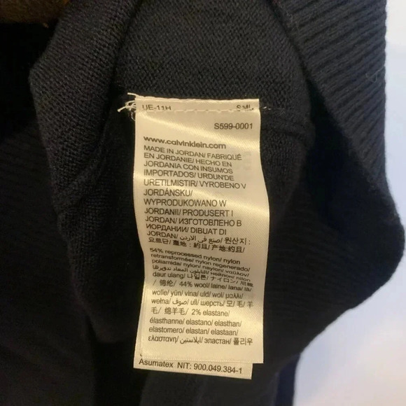 Mens Calvin Klein Wool Blend Sweater 2XL NWT -B3 - Picture 5 of 5